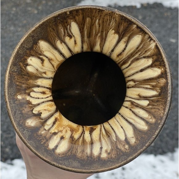 Antique Early 20th C. TECO Ribbed Tripod Footed Yellow Glazed Art Deco Pottery - Picture 3 of 16